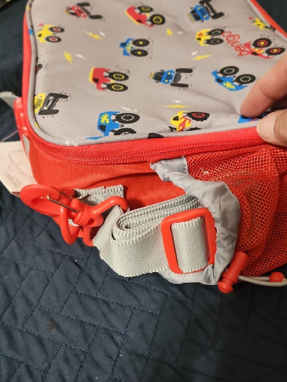 bentgo Kids Snap & Go Leak-Proof Lunch Box with Grey Monster Truck Print - Picture 6 of 6